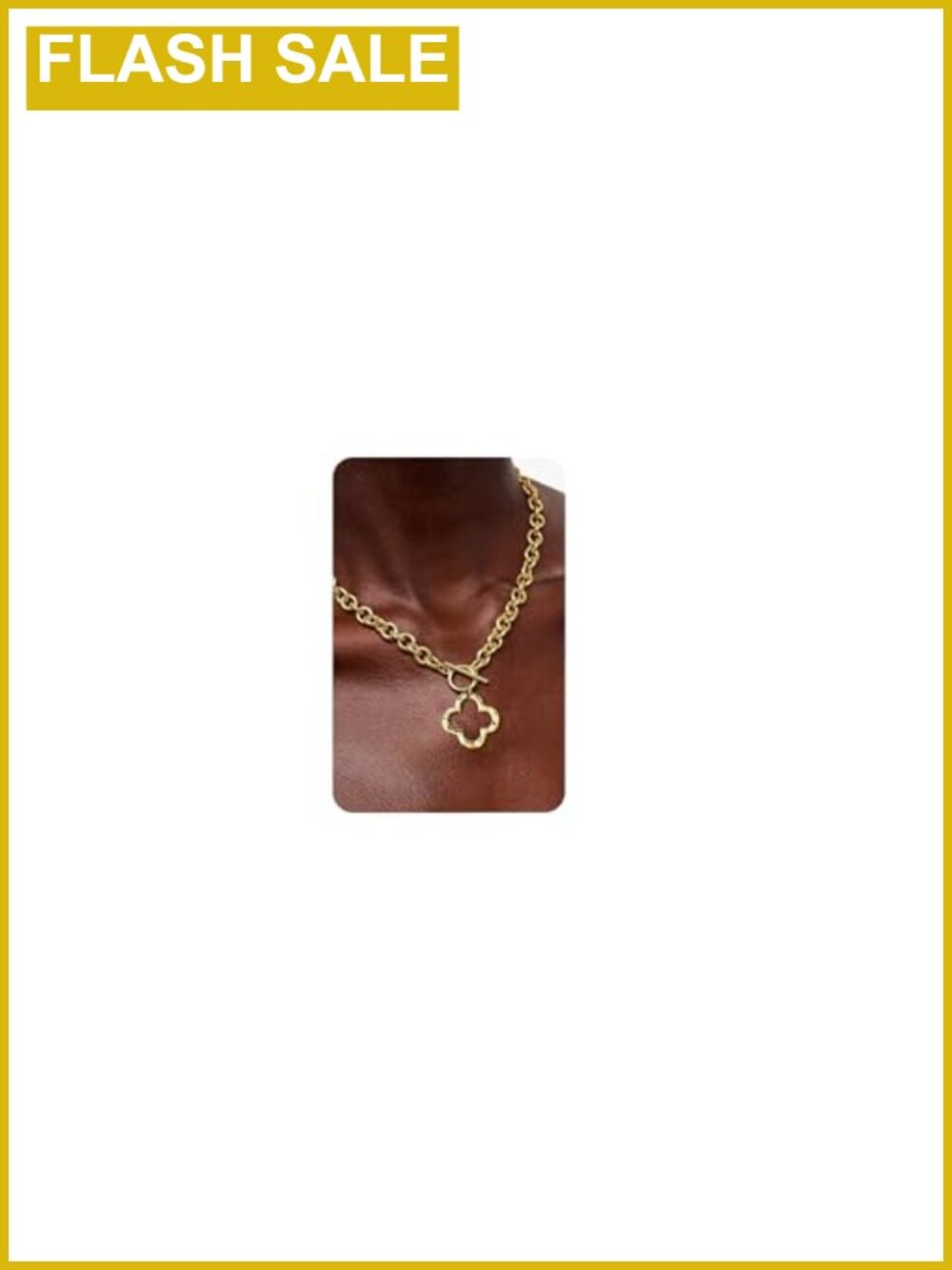 Gold Plated Heart Cross Necklace Toggle Paperclip Chain Dainty Women Jewelry